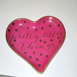 Little heart pink shaped dish